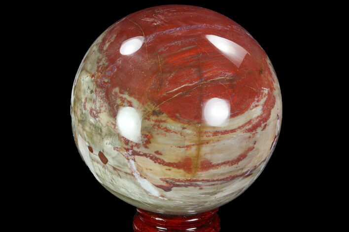 Colorful, Petrified Wood Sphere - Madagascar #98465